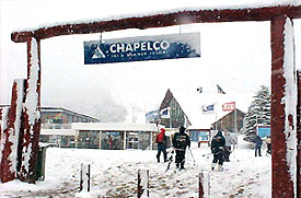 Ingreso a la base del cerro Chapelco